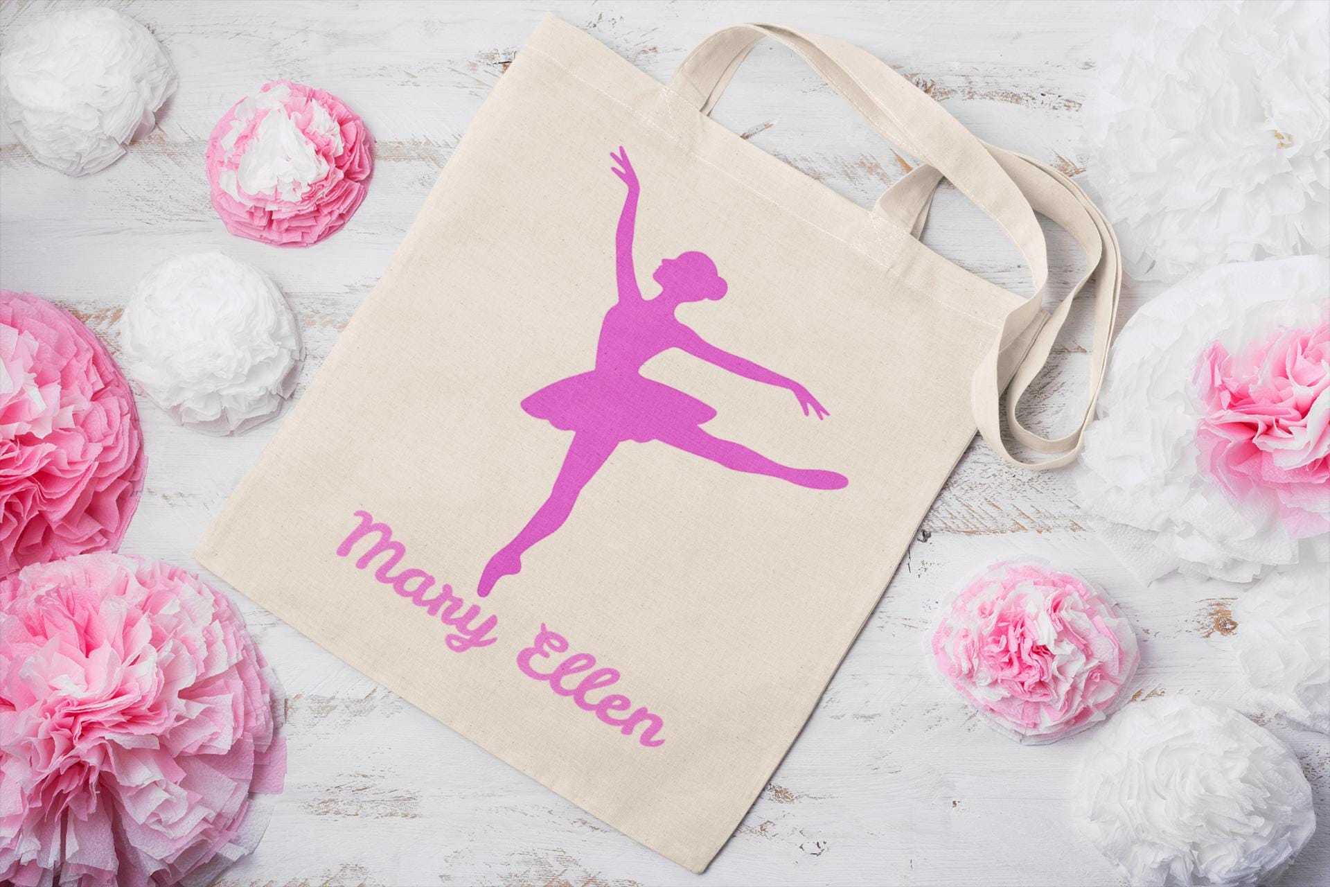 Personalized Ballerina Tote Bag: Custom Ballet Gift for Dancers
