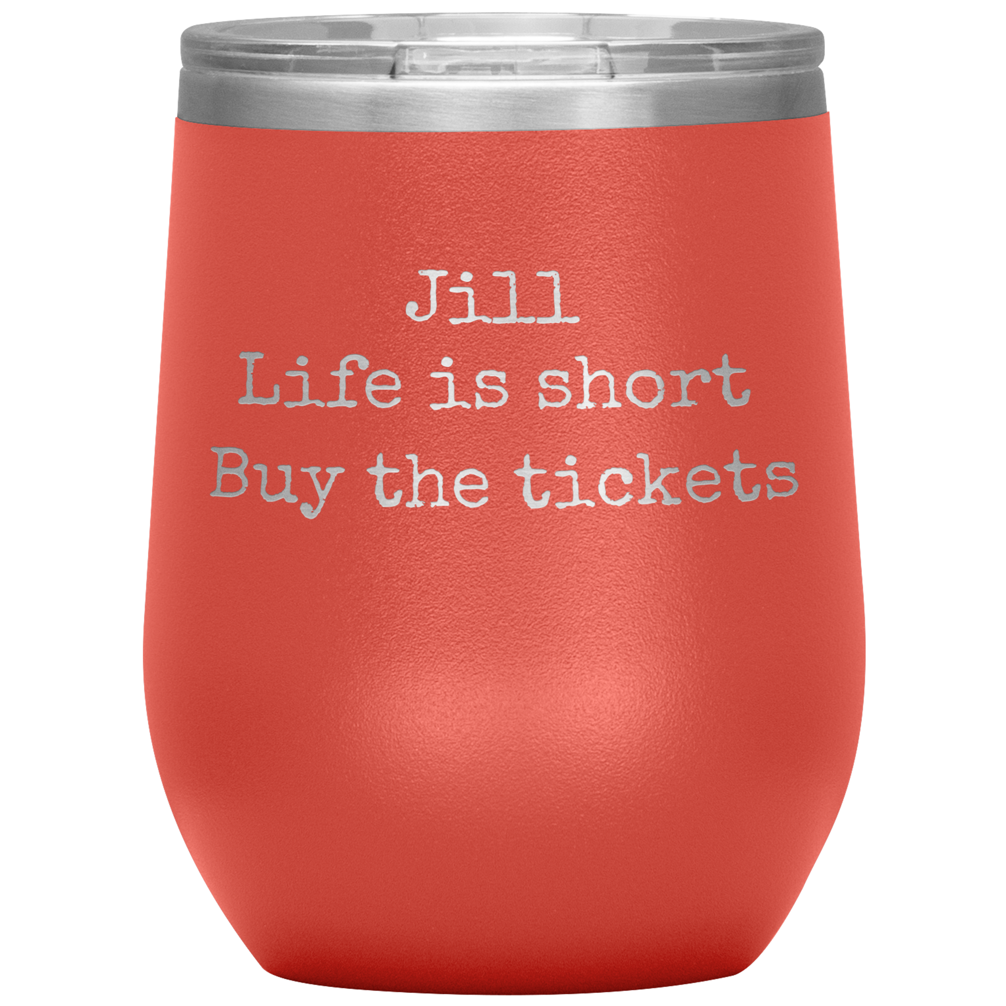 Life is Short Buy the Tickets Personalized 12oz Wine Insulated Tumbler, Travel Lover Gift, Broadway Theater Lover Present, Concert Gift