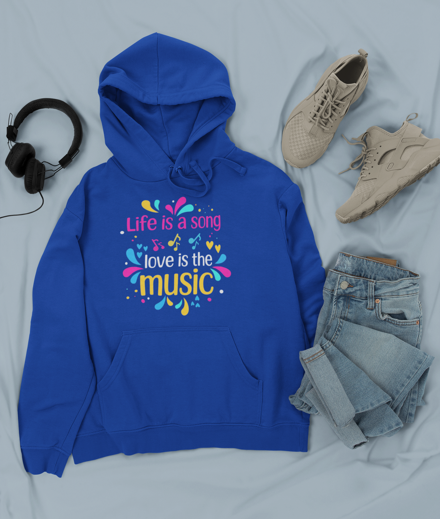 Life Is a Song Unisex Heavy Blend Hoodie Sweatshirt – Cozy Music Lover Gift, Music Teacher Gift, Music Lover Present