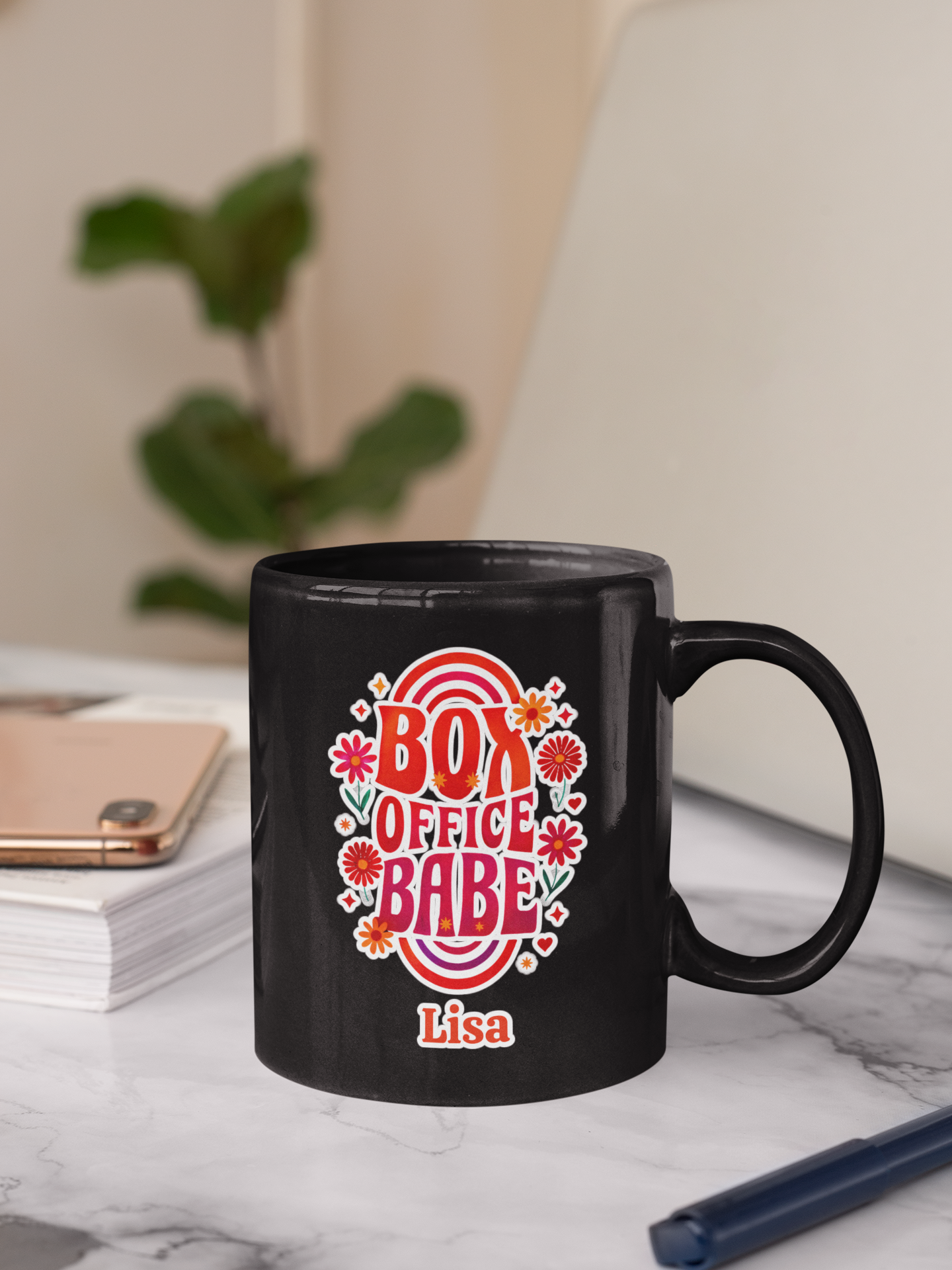 Box Office Babe Personalized Mug | White or Black | 11oz & 15oz Sizes | Theater Gift for Box Office Crew