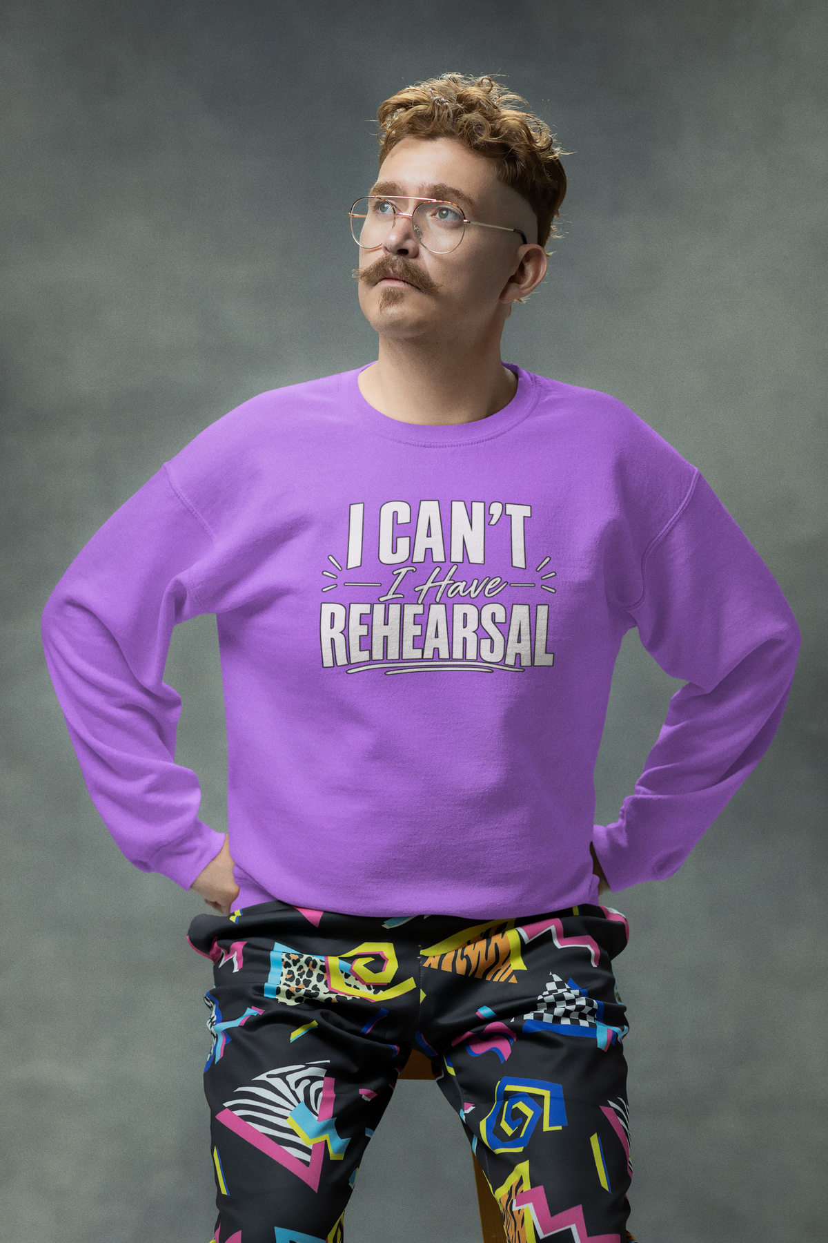 I Can't I Have Rehearsal Sweatshirt, Funny Theater Crewneck, Actor Gift, Drama Club Shirt, Musical Theater Gift