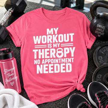 My Workout Is My Therapy Shirt, Funny Gym T-Shirt, Workout Humor Tee, Fitness Motivation Shirt