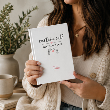 Personalized Curtain Call Memories Journal – Theater Keepsake with Ruled & Black Pages