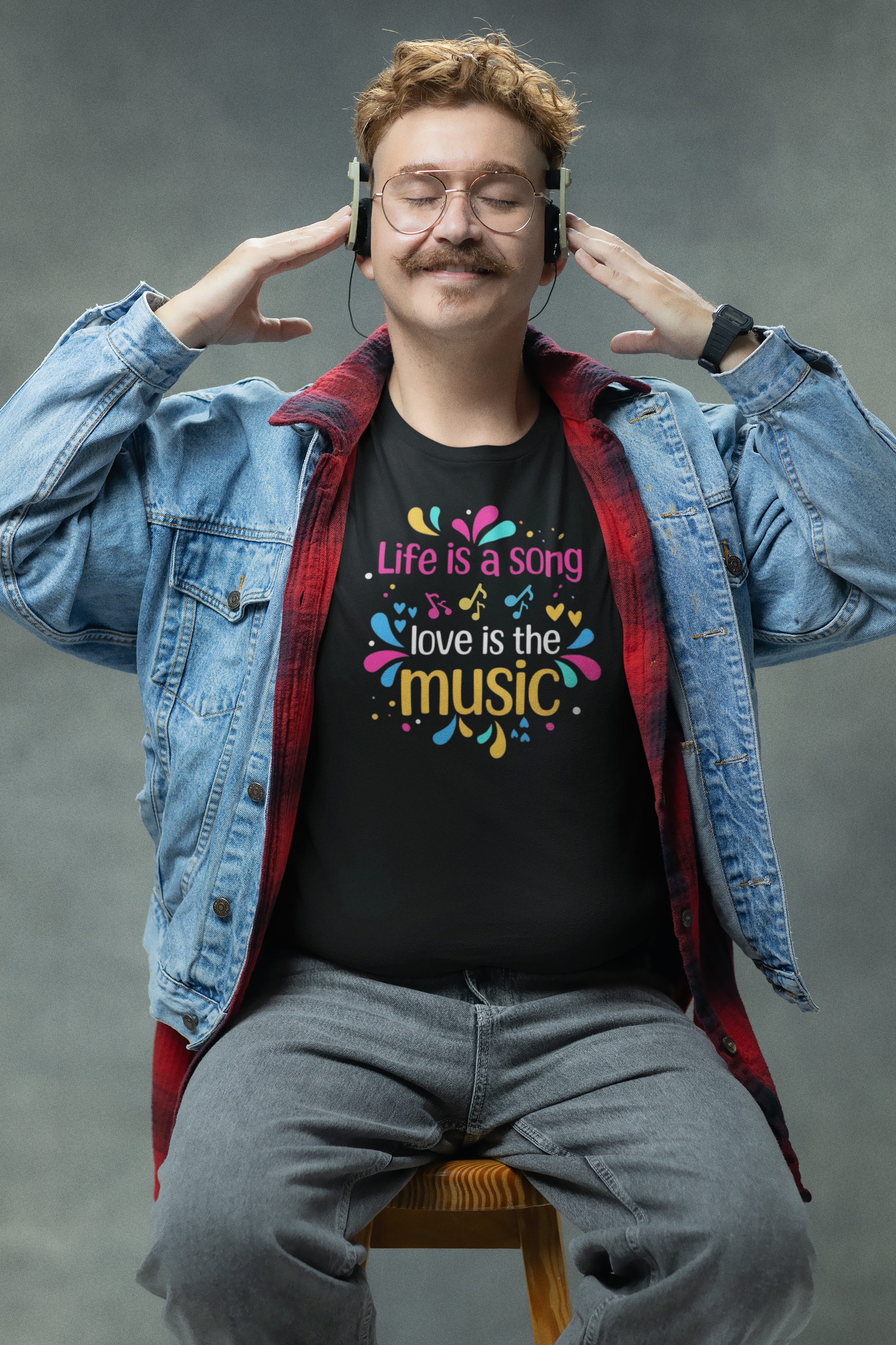 Life is a Song Love is the Music T-Shirt | Music Lover Gift | Romantic Music Quote Shirt | Band Concert Outfit