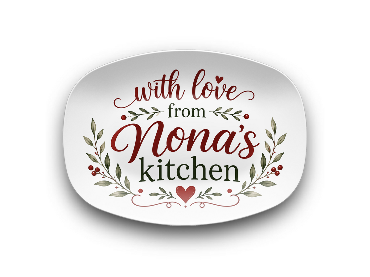 Nona’s Kitchen Serving Platter, With Love from Nona’s Kitchen Dish, Gift for Nona Grandma