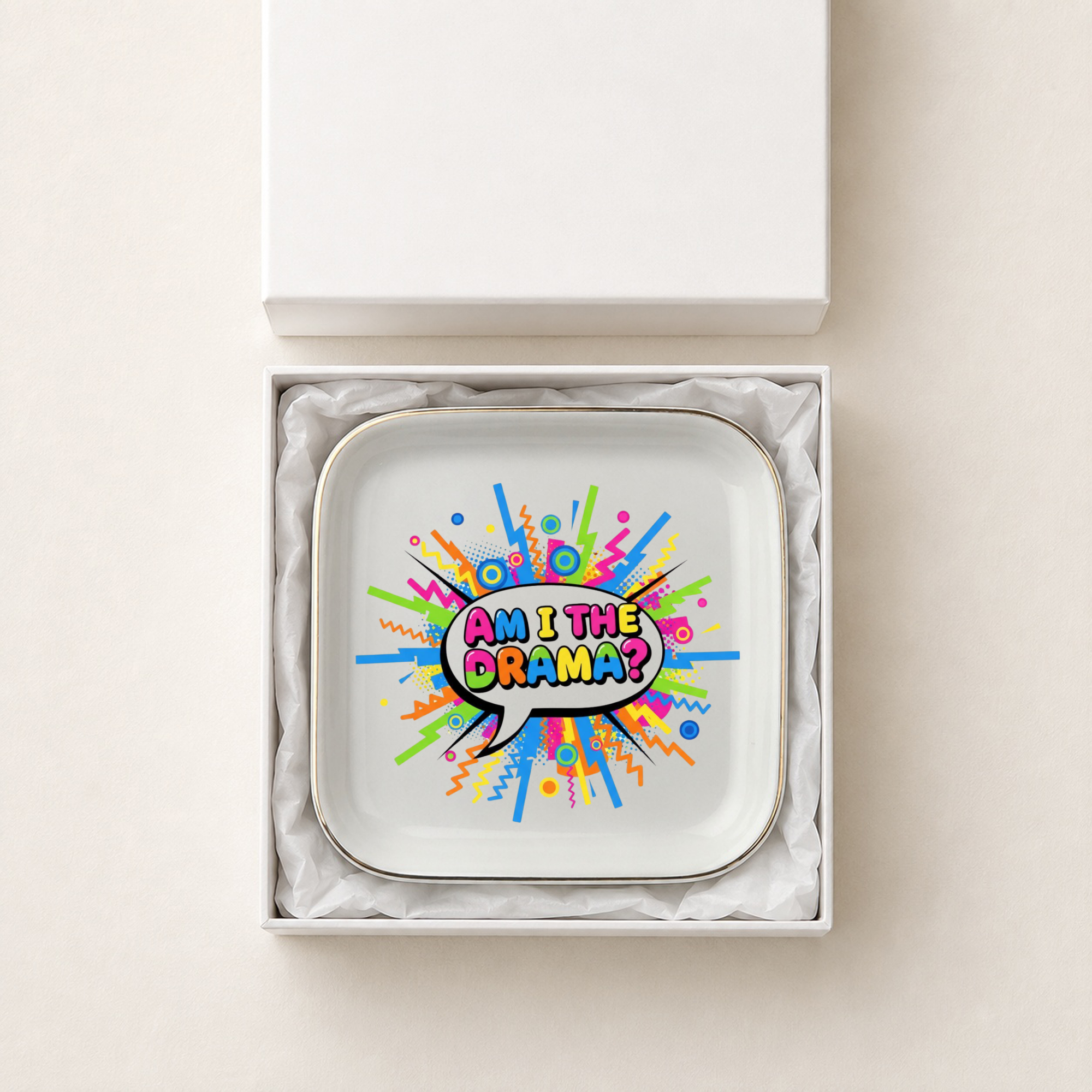 Funny Drama Jewelry Dish, Am I the Drama Trinket Tray, Theater Actor Gift, Drama Club Gift, Opening Night Present