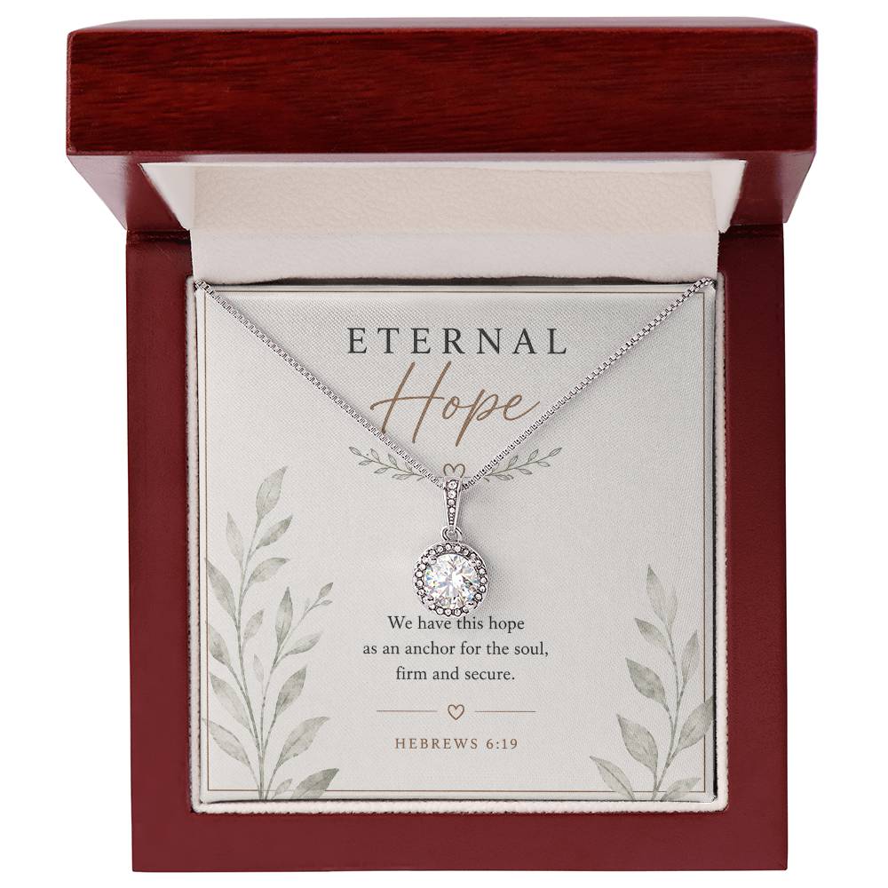 Eternal Hope Necklace, Christian Faith Gift, Hebrews 6:19 Jewelry, Inspirational Anchor for the Soul Pendant, Encouragement Gift for Her