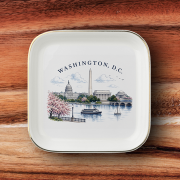 Washington DC Jewelry Dish, Capitol Skyline Trinket Tray, Souvenir Gift for DC Travelers, Travel Keepsake Gift