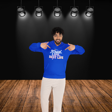 Stage Life Best Life Unisex Hoodie, Theater Lover Gift, Performer Apparel, Drama Club, Musical Theater Gift