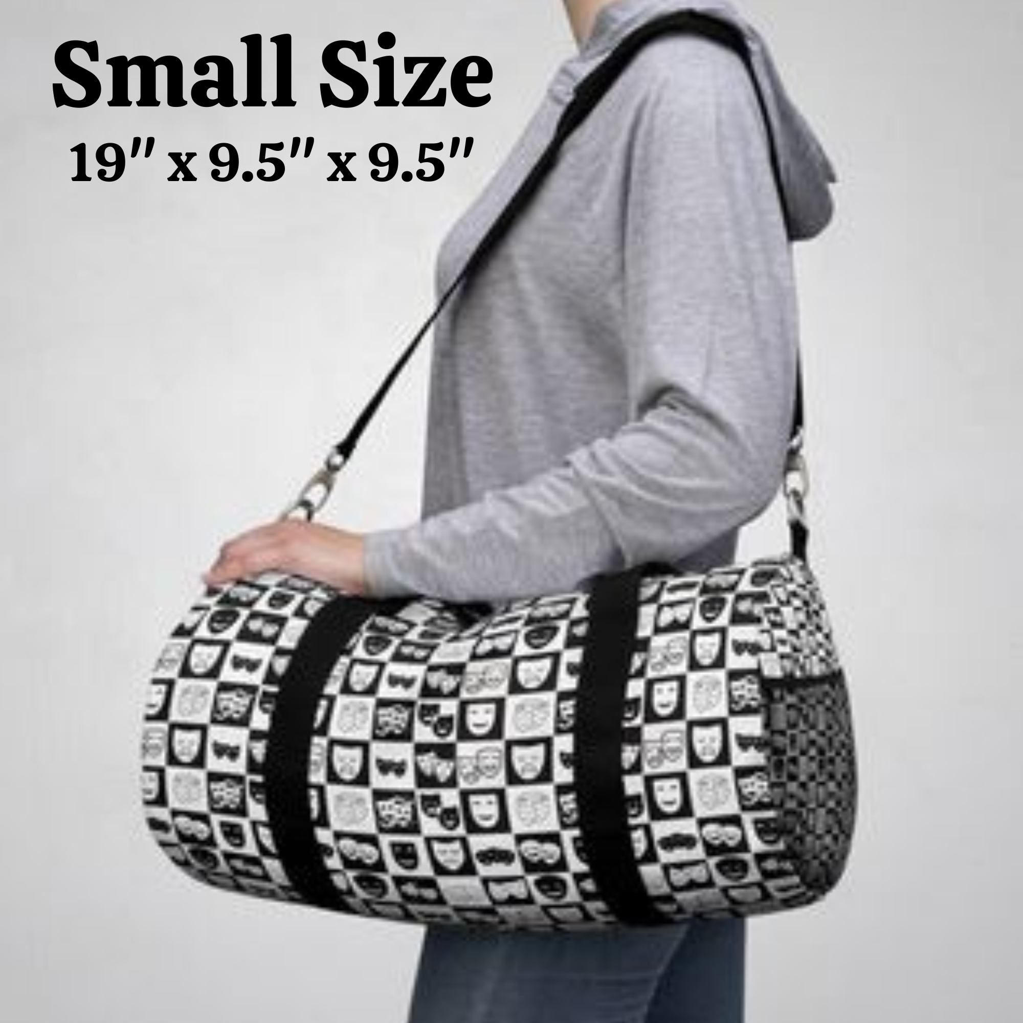 Theater Masks Duffel Bag, Drama Lover Gift, Actor Travel Bag, Theater Kid Gear Bag, Performing Arts Bag, 2 Sizes Available