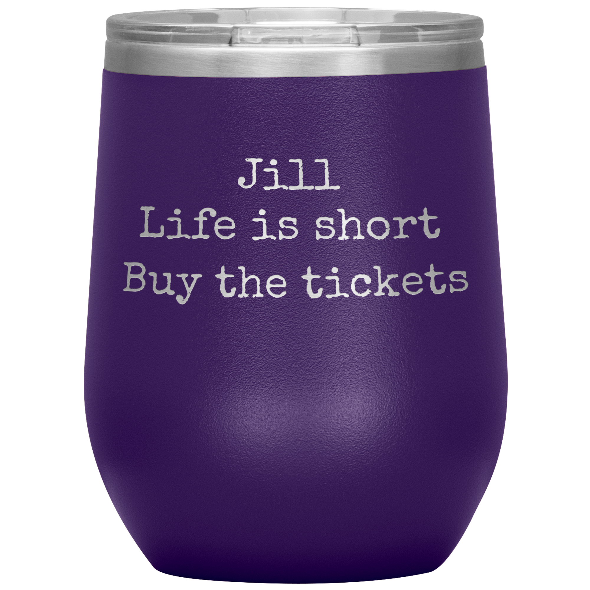 Life is Short Buy the Tickets Personalized 12oz Wine Insulated Tumbler, Travel Lover Gift, Broadway Theater Lover Present, Concert Gift