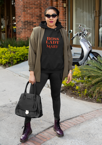 Personalized Boss Lady Hoodie, Empowerment Hoodie, Women's Motivational Sweatshirt, Feminist Apparel, Gift for Her, Boss Babe Outfit, Inspirational Fashion