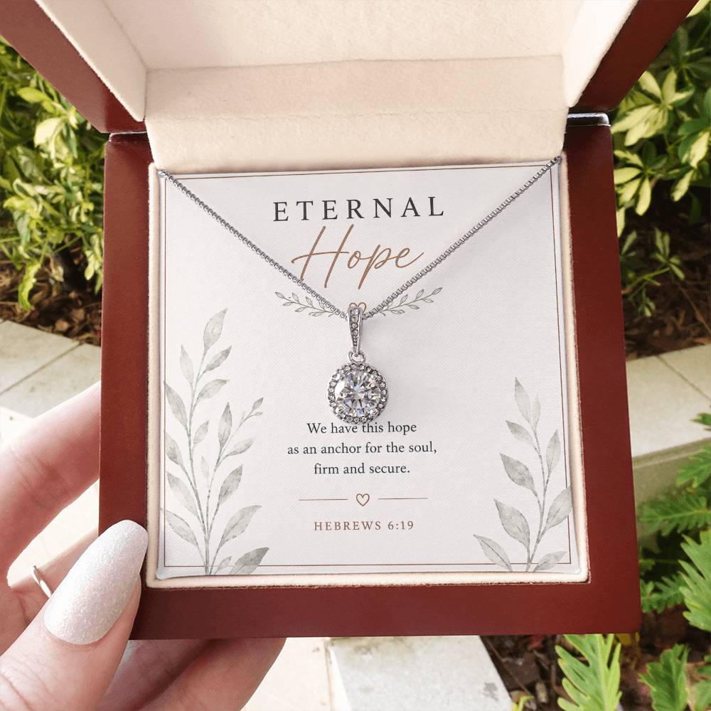 Eternal Hope Necklace, Christian Faith Gift, Hebrews 6:19 Jewelry, Inspirational Anchor for the Soul Pendant, Encouragement Gift for Her
