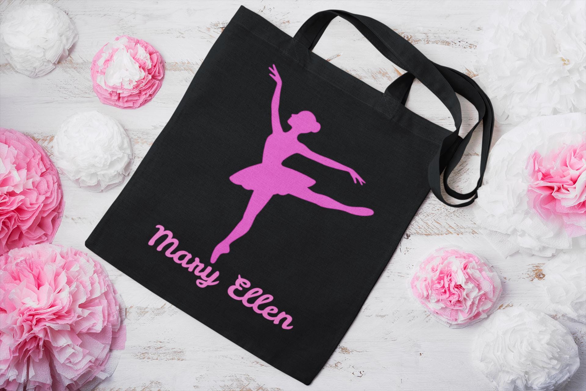 Personalized Ballerina Tote Bag: Custom Ballet Gift for Dancers