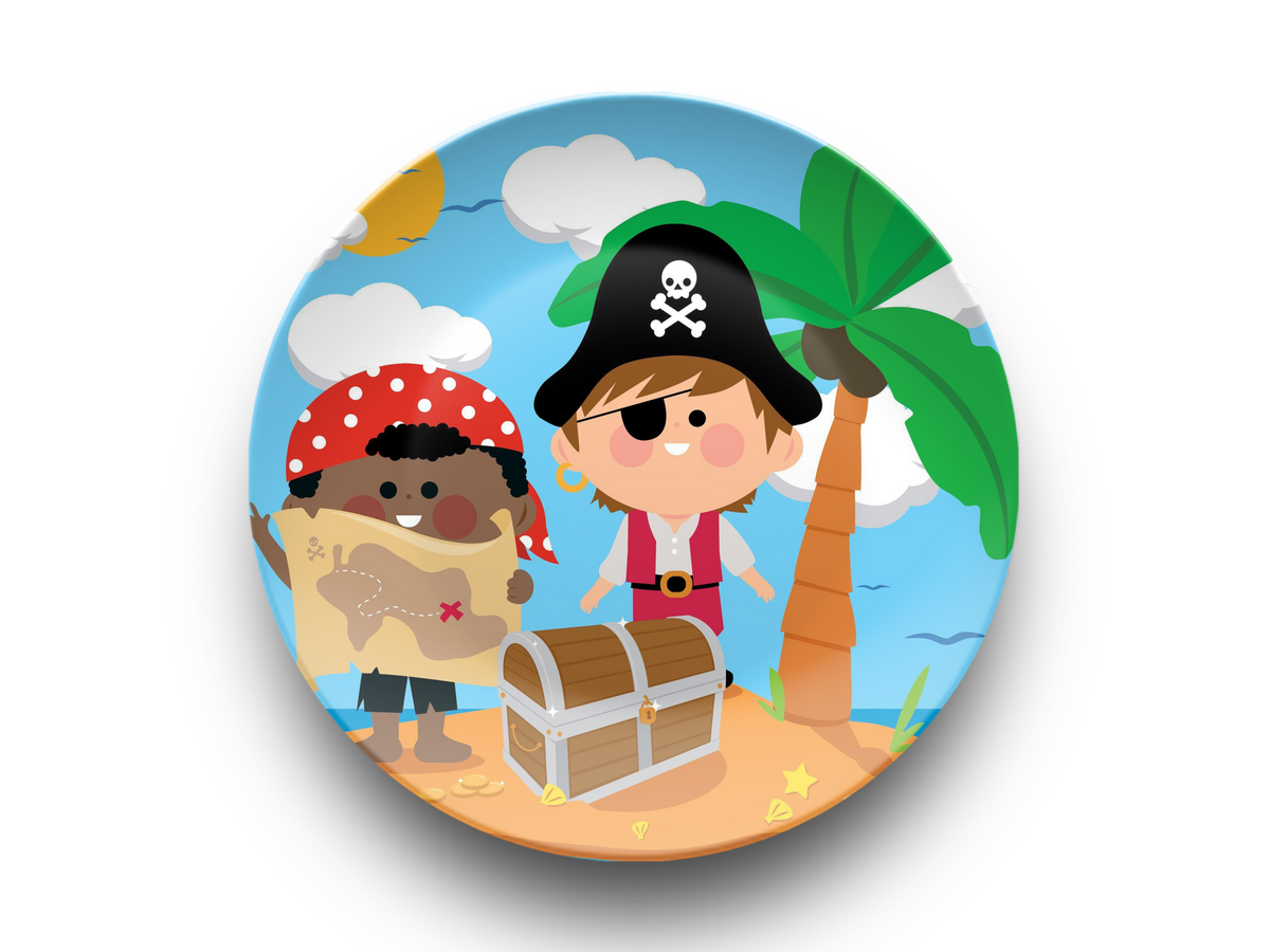 Pirate Plate, Unbreakable Kids Dinner Plate, Pirate Birthday Gift, Custom Toddler Plate, Family Birthday Tradition, Gift for Boys