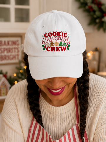 Cookie Baking Crew Hat, Christmas Baker Cap, Holiday Cookie Decorating Hat, Festive Baking Team Gift for Cookie Lovers and Bakers!