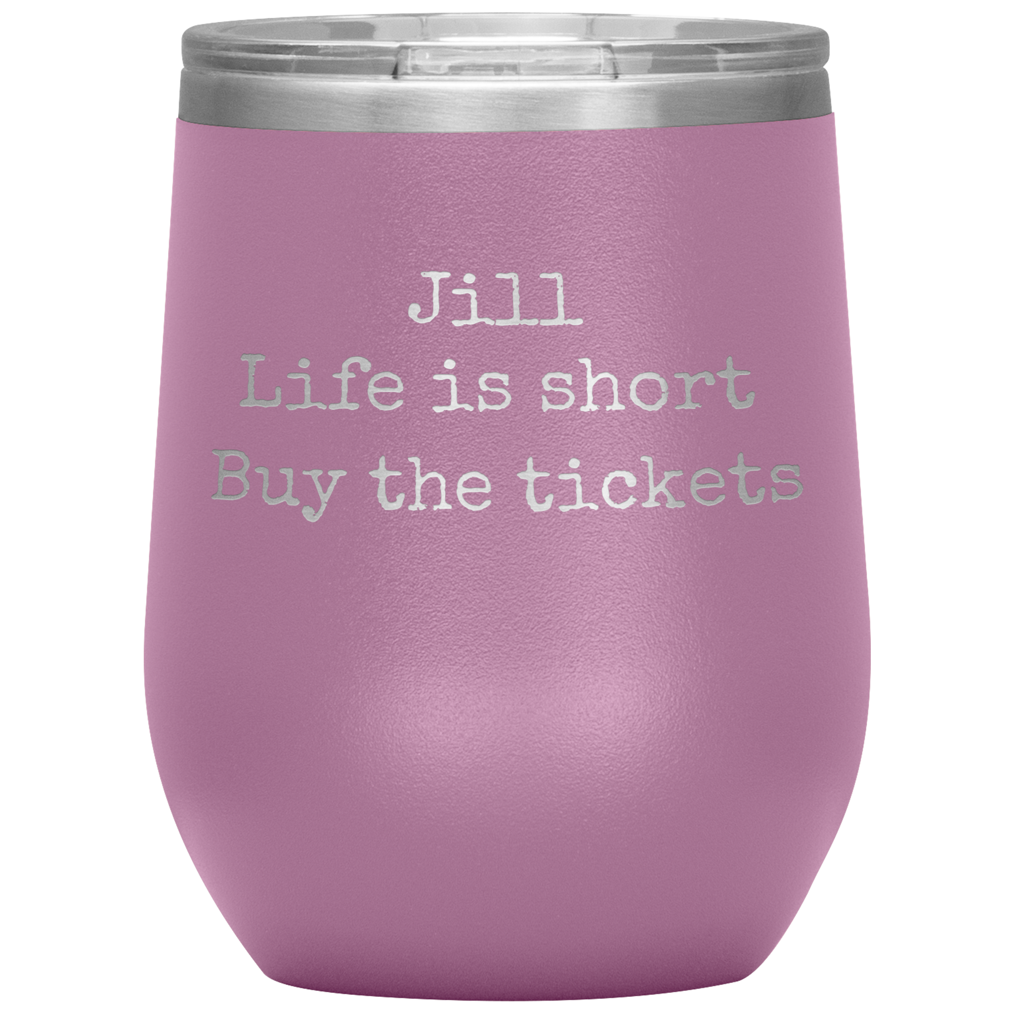 Life is Short Buy the Tickets Personalized 12oz Wine Insulated Tumbler, Travel Lover Gift, Broadway Theater Lover Present, Concert Gift