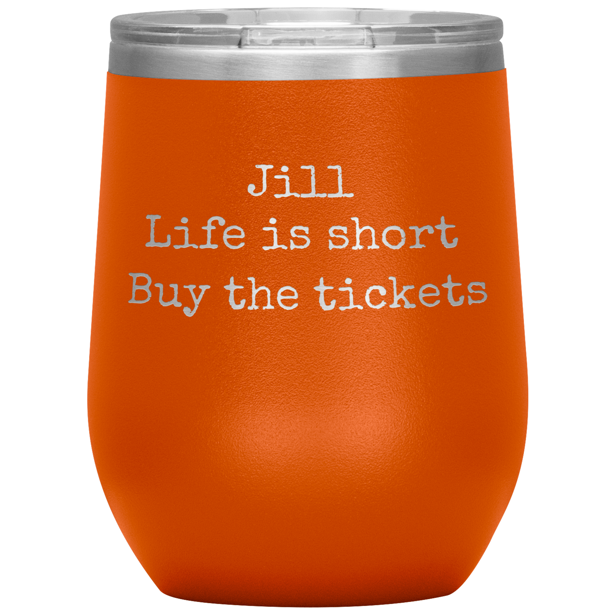 Life is Short Buy the Tickets Personalized 12oz Wine Insulated Tumbler, Travel Lover Gift, Broadway Theater Lover Present, Concert Gift