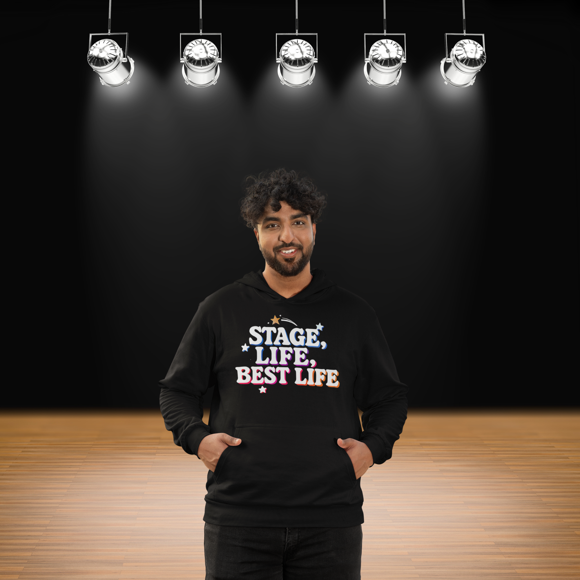 Stage Life Best Life Unisex Hoodie, Theater Lover Gift, Performer Apparel, Drama Club, Musical Theater Gift
