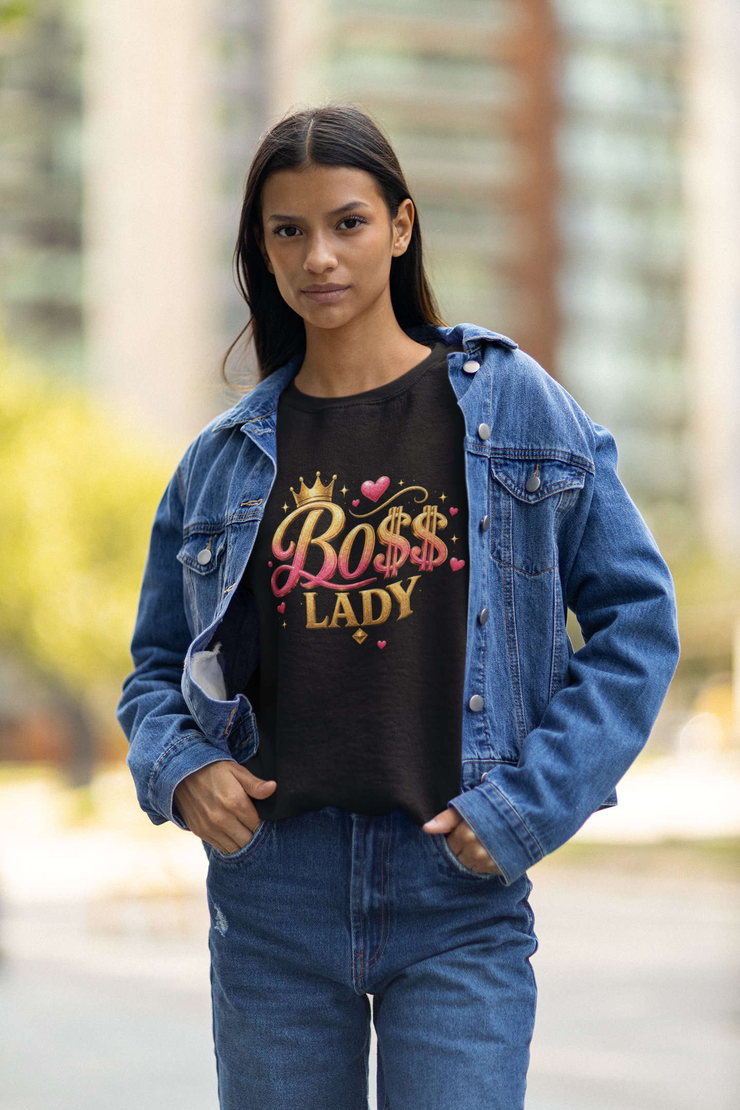 Boss Lady Sweatshirt, Inspirational Women's Clothing, Gift for Her, Girl Power Cozy Casual Hoodie, BO$$ Mom Gift, Glam Boss Babe, Trendy Women’s Sweatshirt