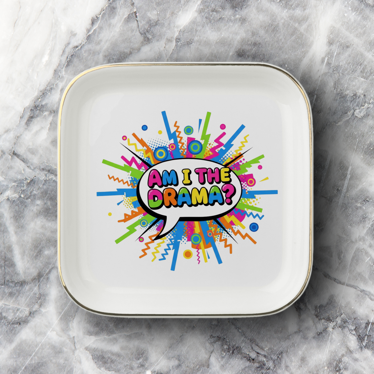 Funny Drama Jewelry Dish, Am I the Drama Trinket Tray, Theater Actor Gift, Drama Club Gift, Opening Night Present