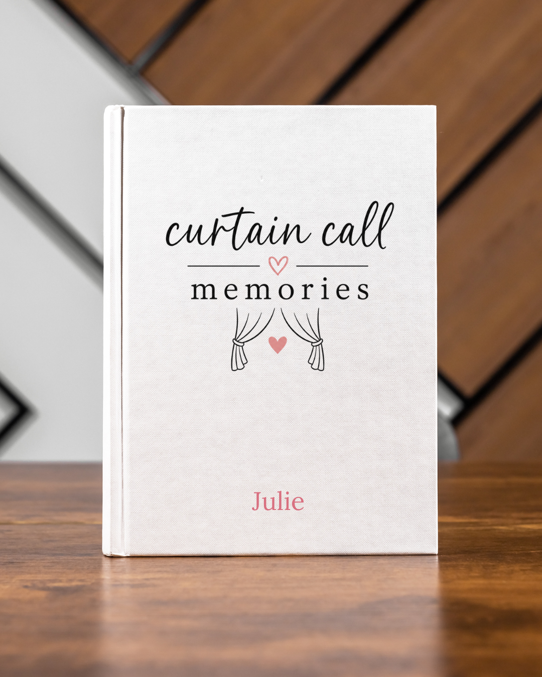 Personalized Curtain Call Memories Journal – Theater Keepsake with Ruled & Black Pages