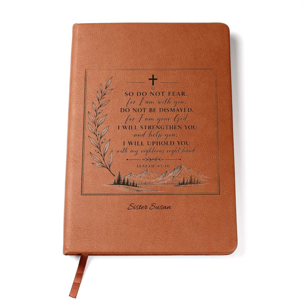 Isaiah 41:10 Christian Journal Gift, Personalized Inspirational Bible Notebook, Faith Encouragement Journal, Gift Wrapped With Personalized Note