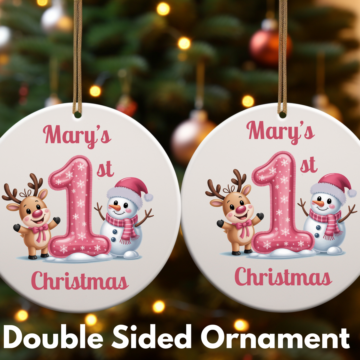Personalized Baby's First Christmas Ornament, Baby Christmas Keepsake