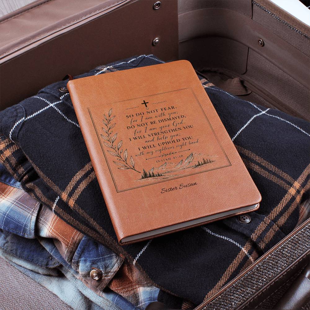 Isaiah 41:10 Christian Journal Gift, Personalized Inspirational Bible Notebook, Faith Encouragement Journal, Gift Wrapped With Personalized Note