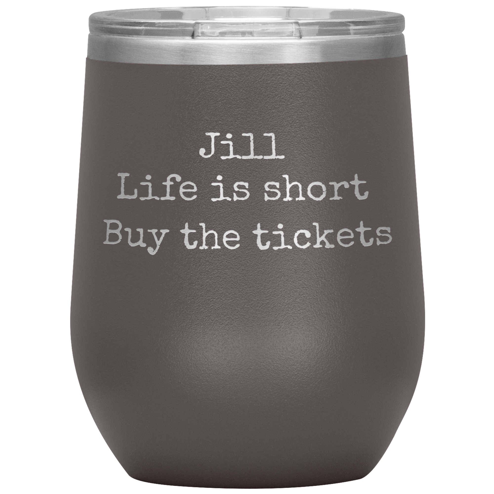Life is Short Buy the Tickets Personalized 12oz Wine Insulated Tumbler, Travel Lover Gift, Broadway Theater Lover Present, Concert Gift