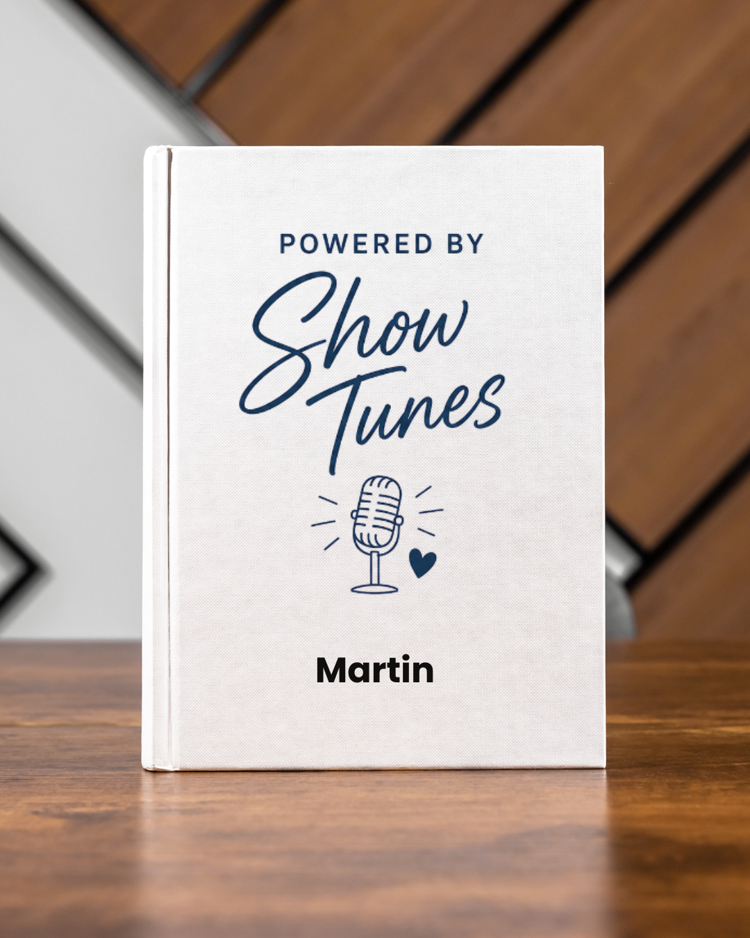 Powered by Show Tunes Journal for Musical Theater Lovers, Personalized Notebook