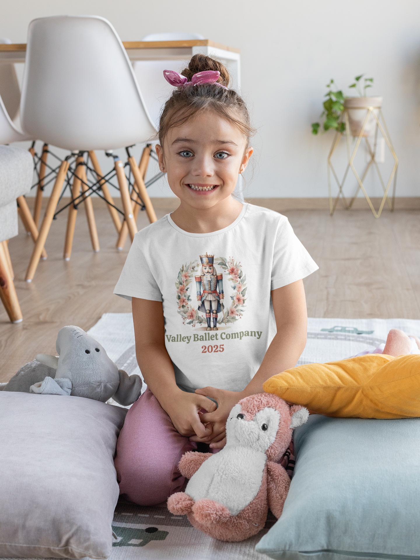Nutcracker Ballet Toddler T-Shirt , Personalilzed with the Ballet Company Name and Year, Front and Back Print, Recital Gift