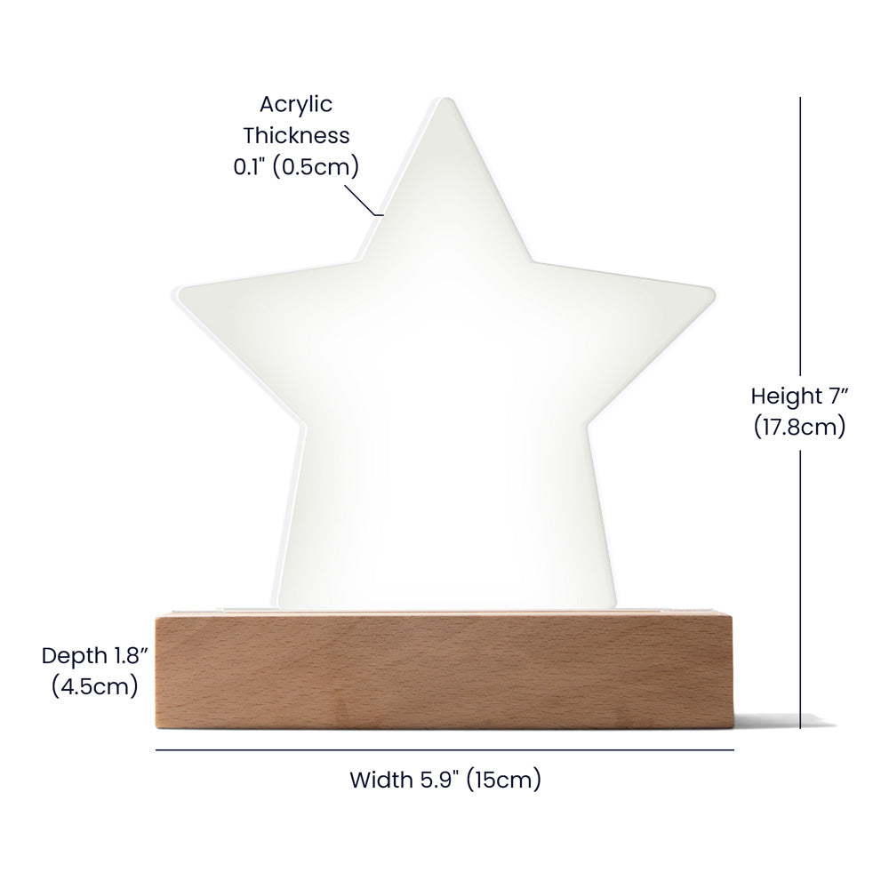 Personalized Acrylic Star Plaque – Best Director Award with Gold Stars, Custom Name & Year