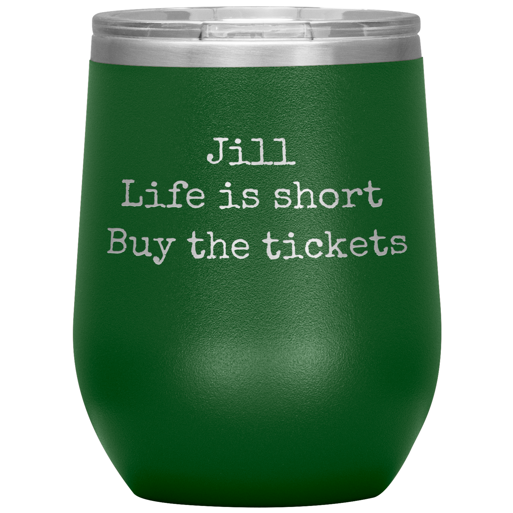 Life is Short Buy the Tickets Personalized 12oz Wine Insulated Tumbler, Travel Lover Gift, Broadway Theater Lover Present, Concert Gift