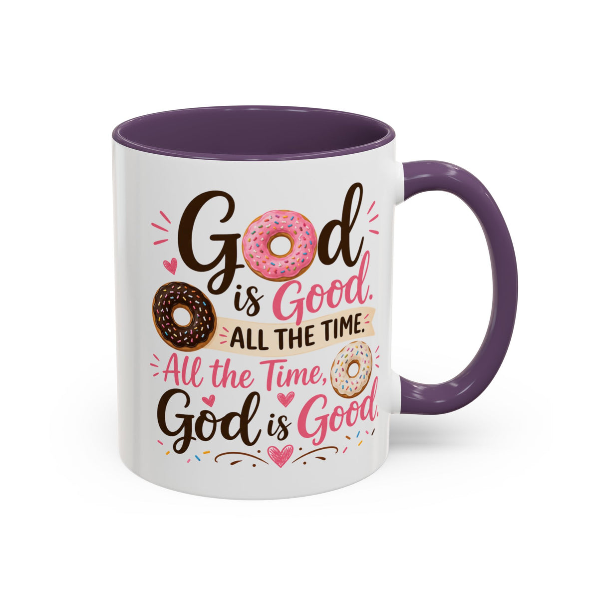 God Is Good. Donuts Are a Bonus! Funny Christian Accent Coffee Mug, Faith Coffee Cup, Religious Gift, 11oz & 15oz Mug