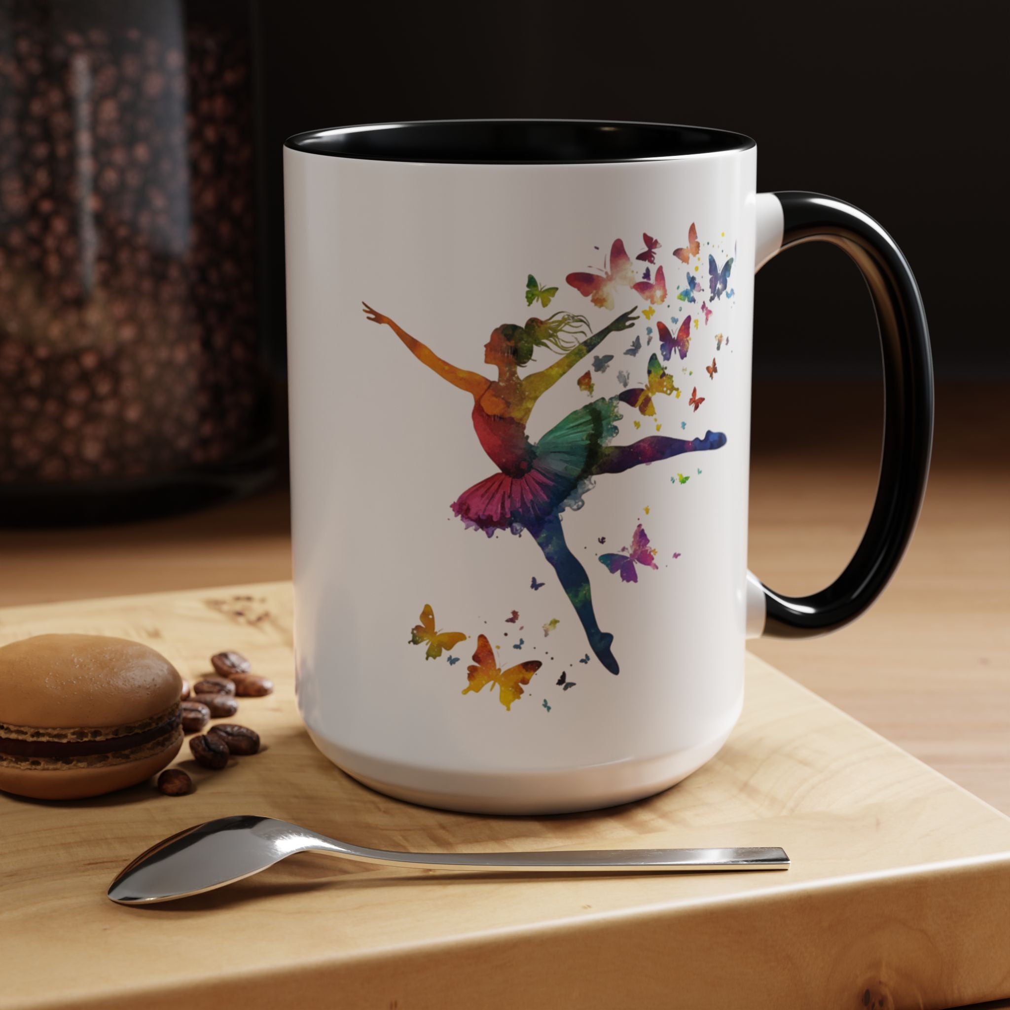 Dance Like the Butterflies Are Watching Ballet Mug – 11oz Colorful Ballerina Coffee Cup for Dancers, Teachers & Ballet Lovers