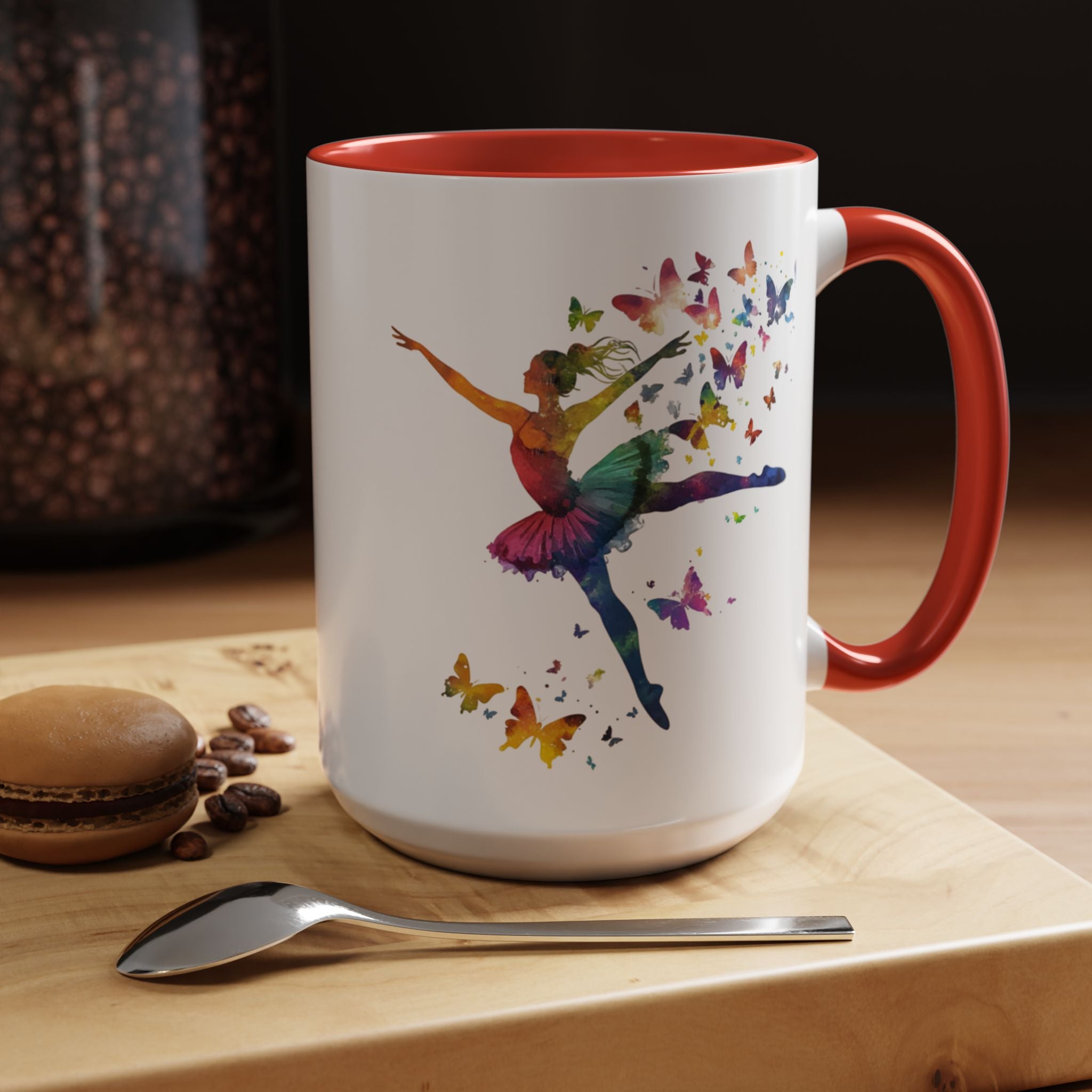 Dance Like the Butterflies Are Watching Ballet Mug – 11oz Colorful Ballerina Coffee Cup for Dancers, Teachers & Ballet Lovers