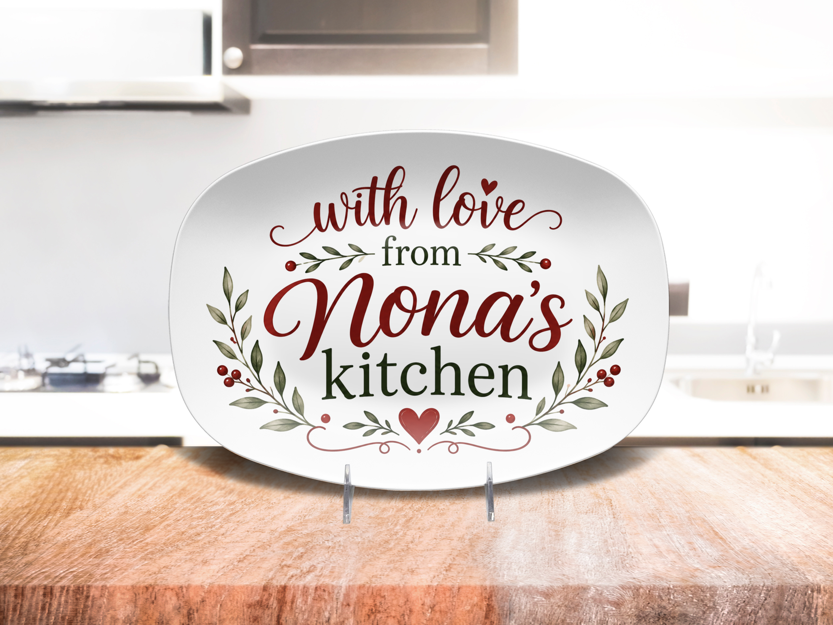 Nona’s Kitchen Serving Platter, With Love from Nona’s Kitchen Dish, Gift for Nona Grandma