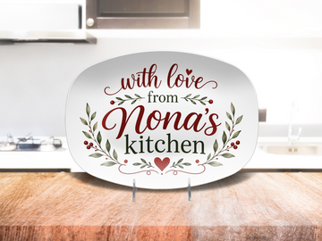 Nona’s Kitchen Serving Platter, With Love from Nona’s Kitchen Dish, Gift for Nona Grandma