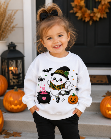 Toddler Irish Dance Halloween Ghost Sweatshirt, Cute Irish Dancer Ghost Crewneck, Spooky Irish Dance Shirt, Halloween Dance Gift, Fall Dancer Sweater