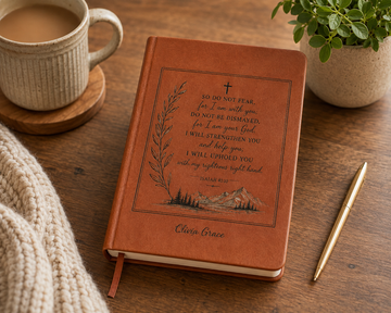 Isaiah 41:10 Christian Journal Gift, Personalized Inspirational Bible Notebook, Faith Encouragement Journal, Gift Wrapped With Personalized Note