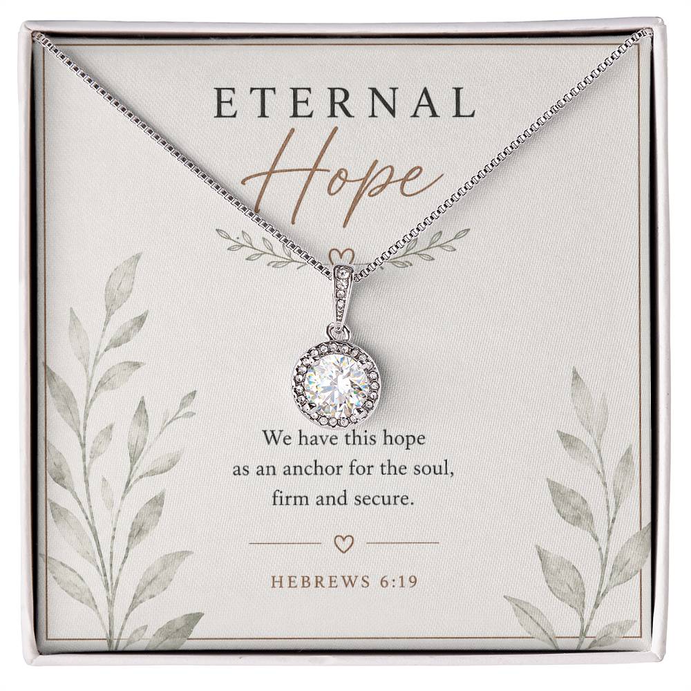 Eternal Hope Necklace, Christian Faith Gift, Hebrews 6:19 Jewelry, Inspirational Anchor for the Soul Pendant, Encouragement Gift for Her