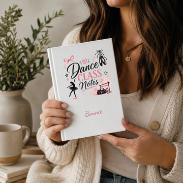 Dance Class Notes Journal – Personalized Notebook for Dancers & Dance Students