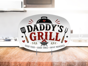 Daddy's Grill Platter, BBQ Serving Tray, Father's Day Gift, Dad Grilling Decor, Grill Platter Gift Set