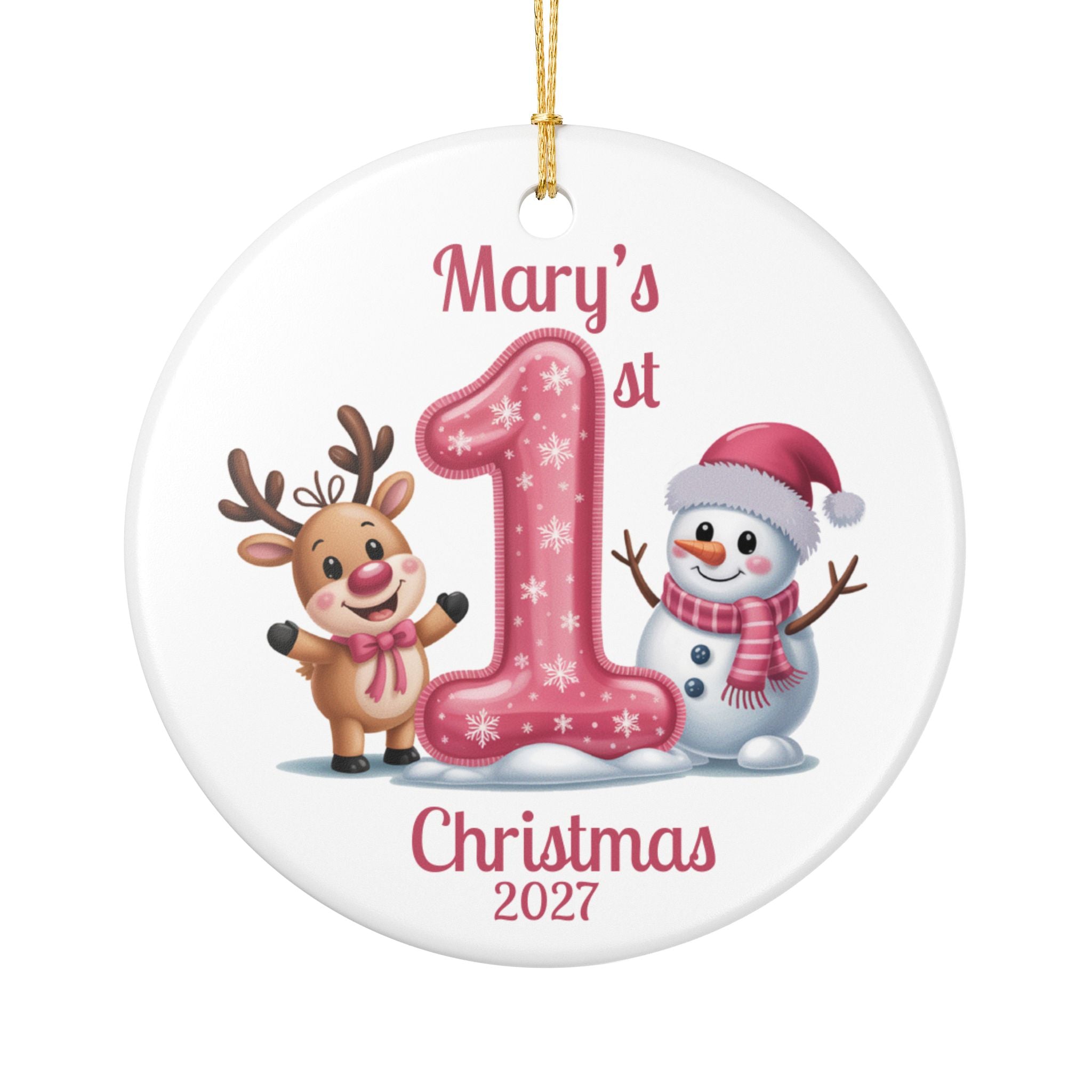 Personalized Baby's First Christmas Ornament, Baby Christmas Keepsake