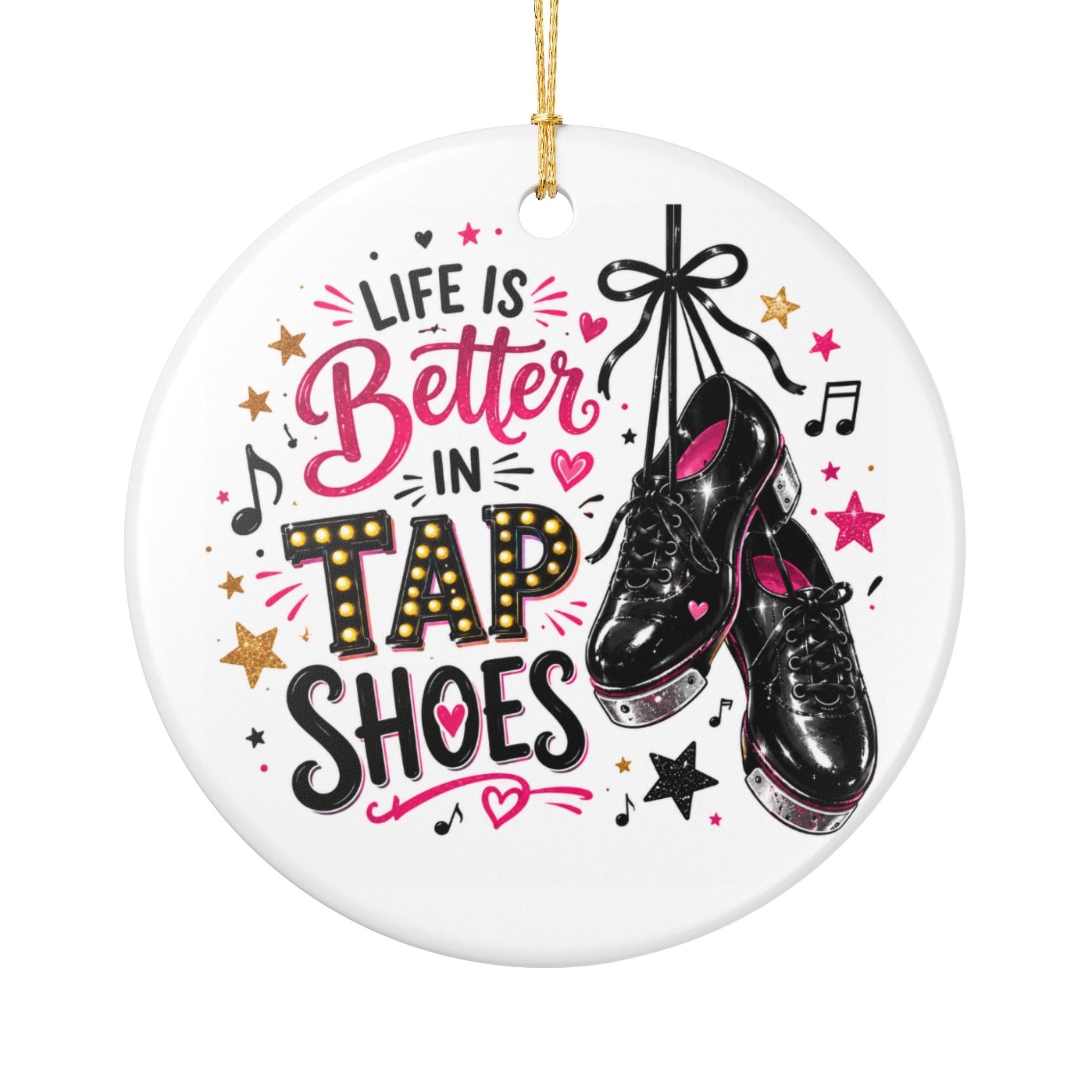Personalized Tap Dancer Ornament, Life is Better in Tap Shoes, Dancer Keepsake, Gift Box Optional (1pc)