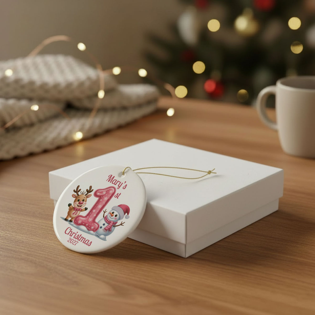 Personalized Baby's First Christmas Ornament, Baby Christmas Keepsake
