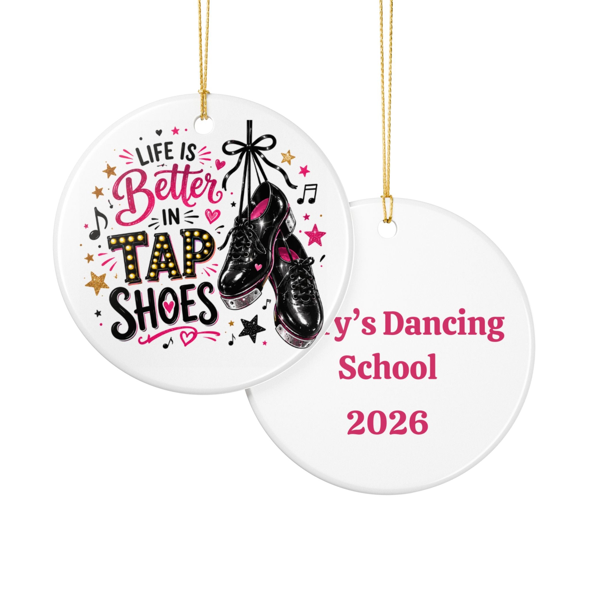 Personalized Tap Dancer Ornament, Life is Better in Tap Shoes, Dancer Keepsake, Gift Box Optional (1pc)