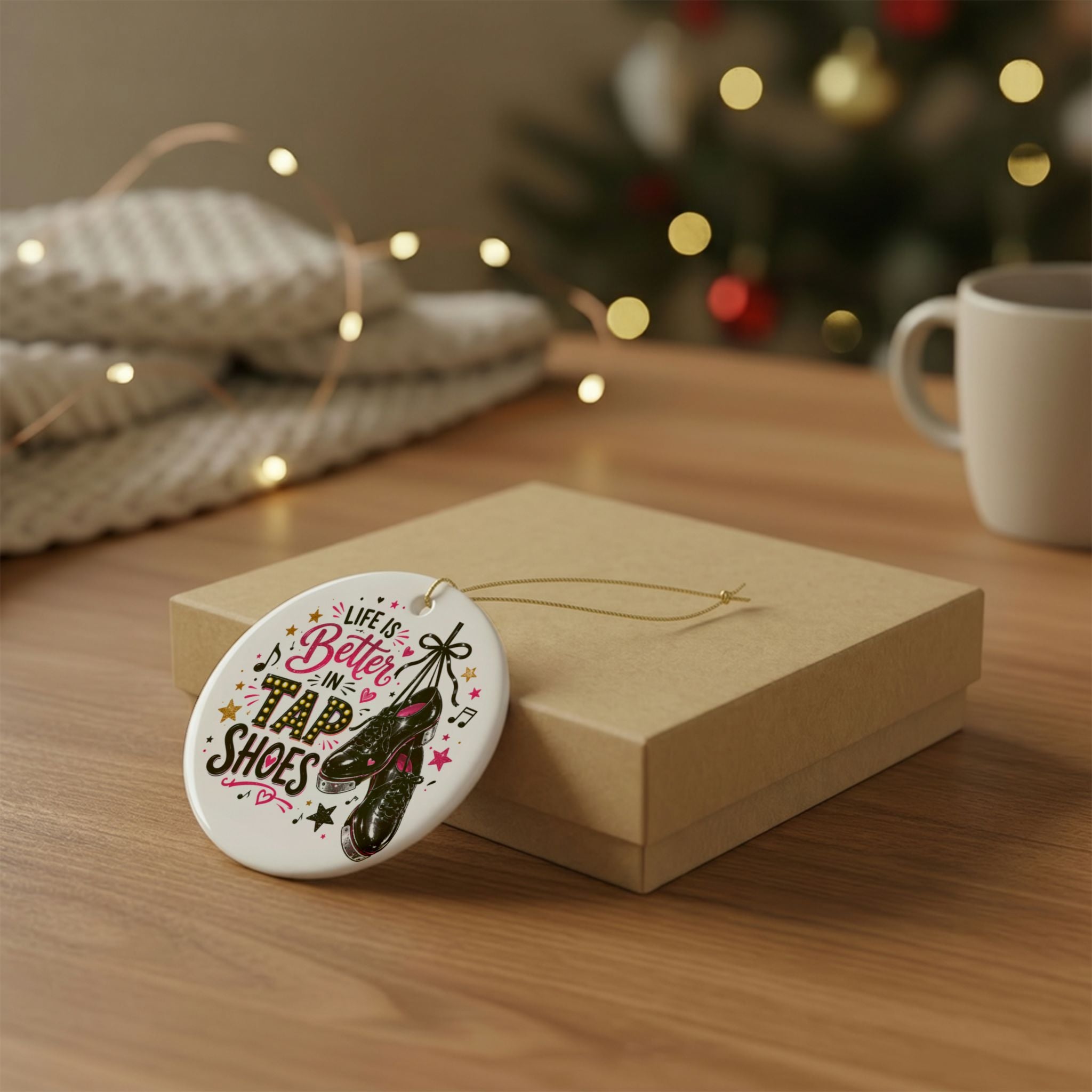 Personalized Tap Dancer Ornament, Life is Better in Tap Shoes, Dancer Keepsake, Gift Box Optional (1pc)