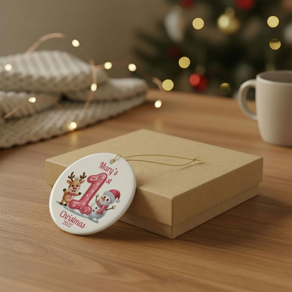 Personalized Baby's First Christmas Ornament, Baby Christmas Keepsake